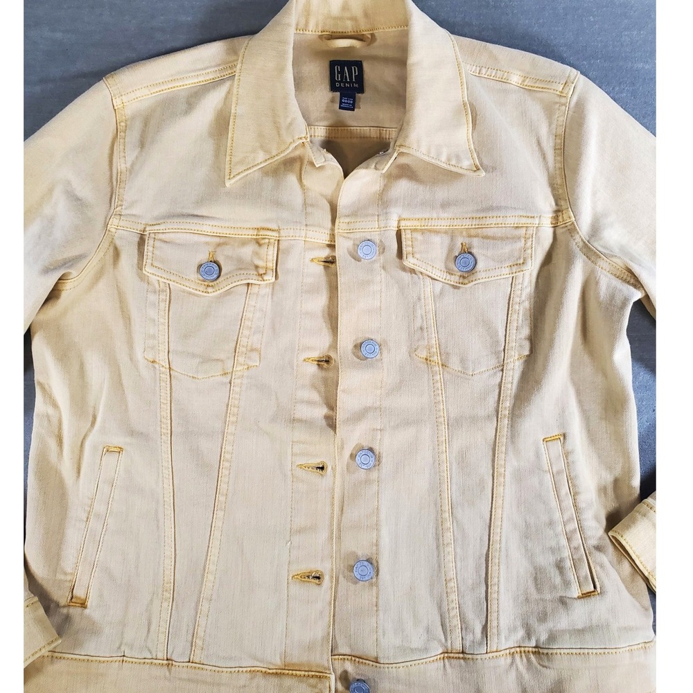 GAP Denim Women Yellow Trucker Jacket NWT Size L 542310-00-1-0003 - Picture 9 of 12